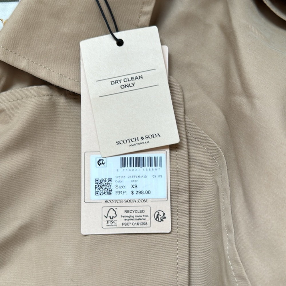 NWT Scotch & Soda Long Coat - Picture 3 of 6